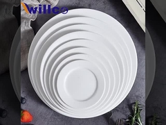 Plate ronde personnalisée Restaurant Plate en céramique de bœuf Plate décorée